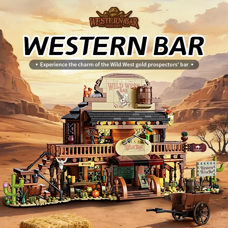 Vintage Toys Collector - 1902PCS Vintage Western Bar Building Bricks