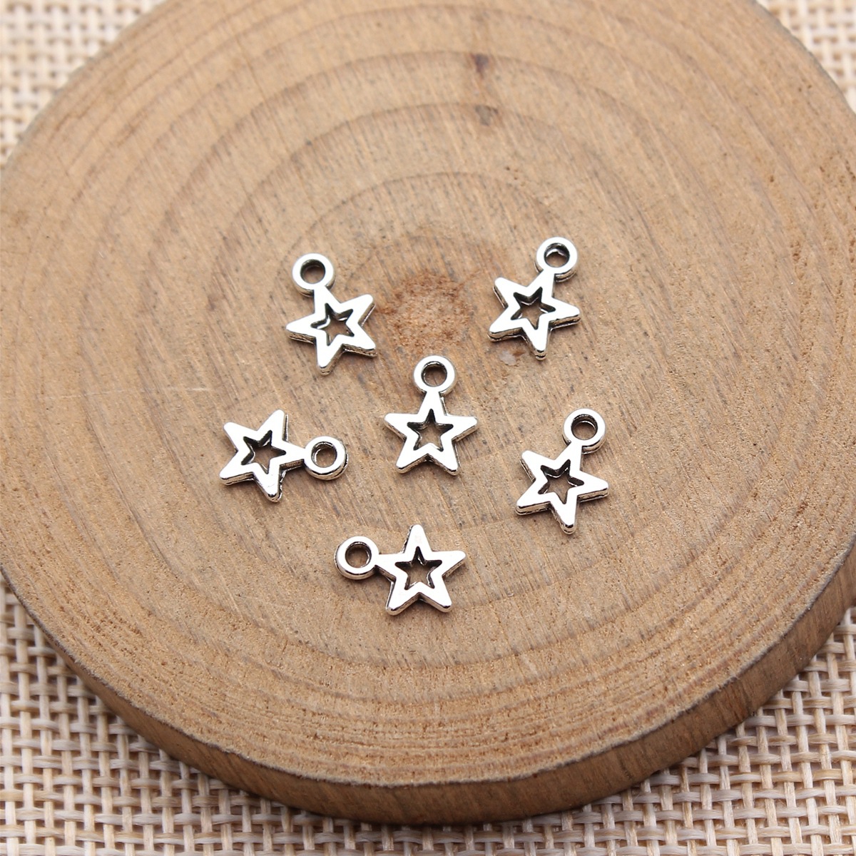 Vintage Collectibles For Sale - 80pcs 8.5x6.2mm(0.33x0.24inch) Antique Silver Color Star