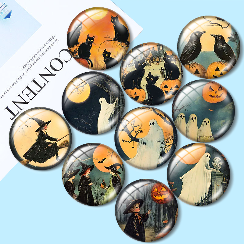 Vintage Collectibles For Sale - Vintage Halloween 12/18/20/25mm glass cabochon bracelet