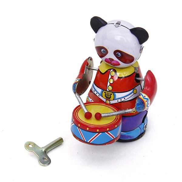 Wind Up Clockwork Panda Drumme - Vintage Collectible Toys ulasan dan harga