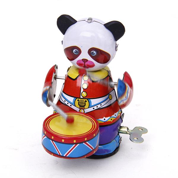 Wind Up Clockwork Panda Drumme - Vintage Collectible Toys ulasan dan harga