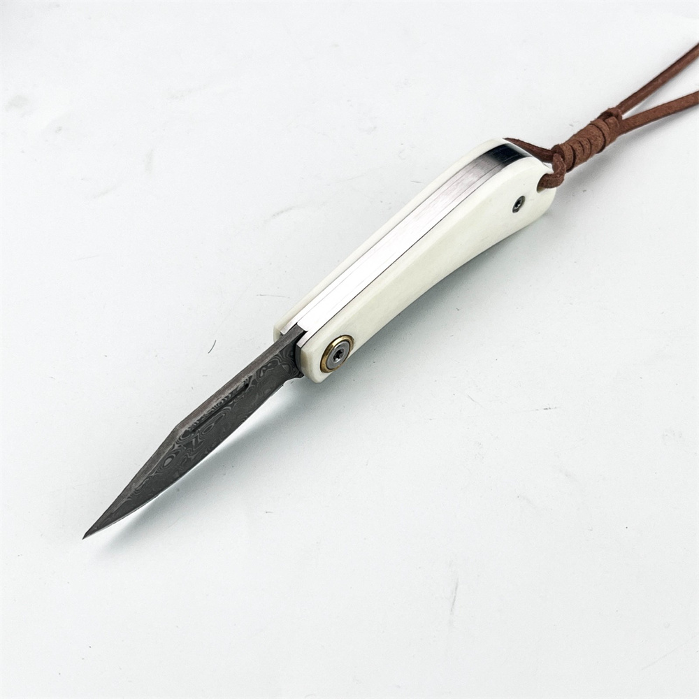Compact Vintage Damascus Foldi - Vintage Collectible Knives ulasan dan harga