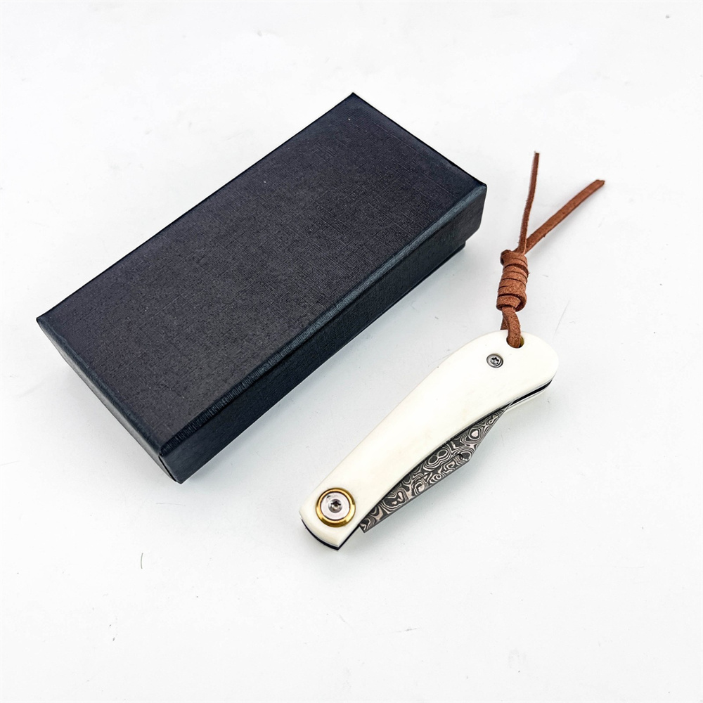 Compact Vintage EDC Damascus F - Vintage Collectible Knives ulasan dan harga