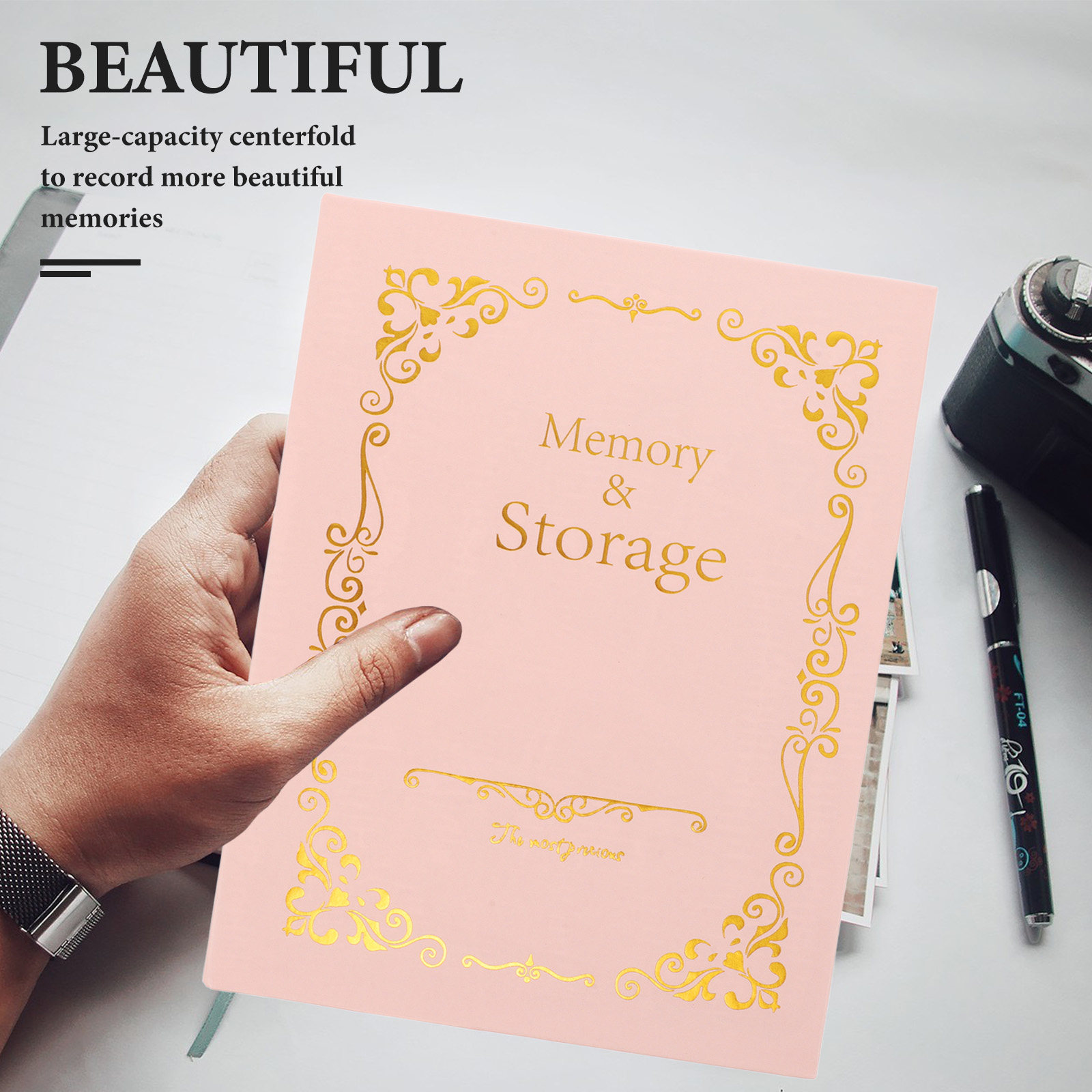 Gold Foil Stamped Photo Album  - Vintage And Collectible Books ulasan dan harga