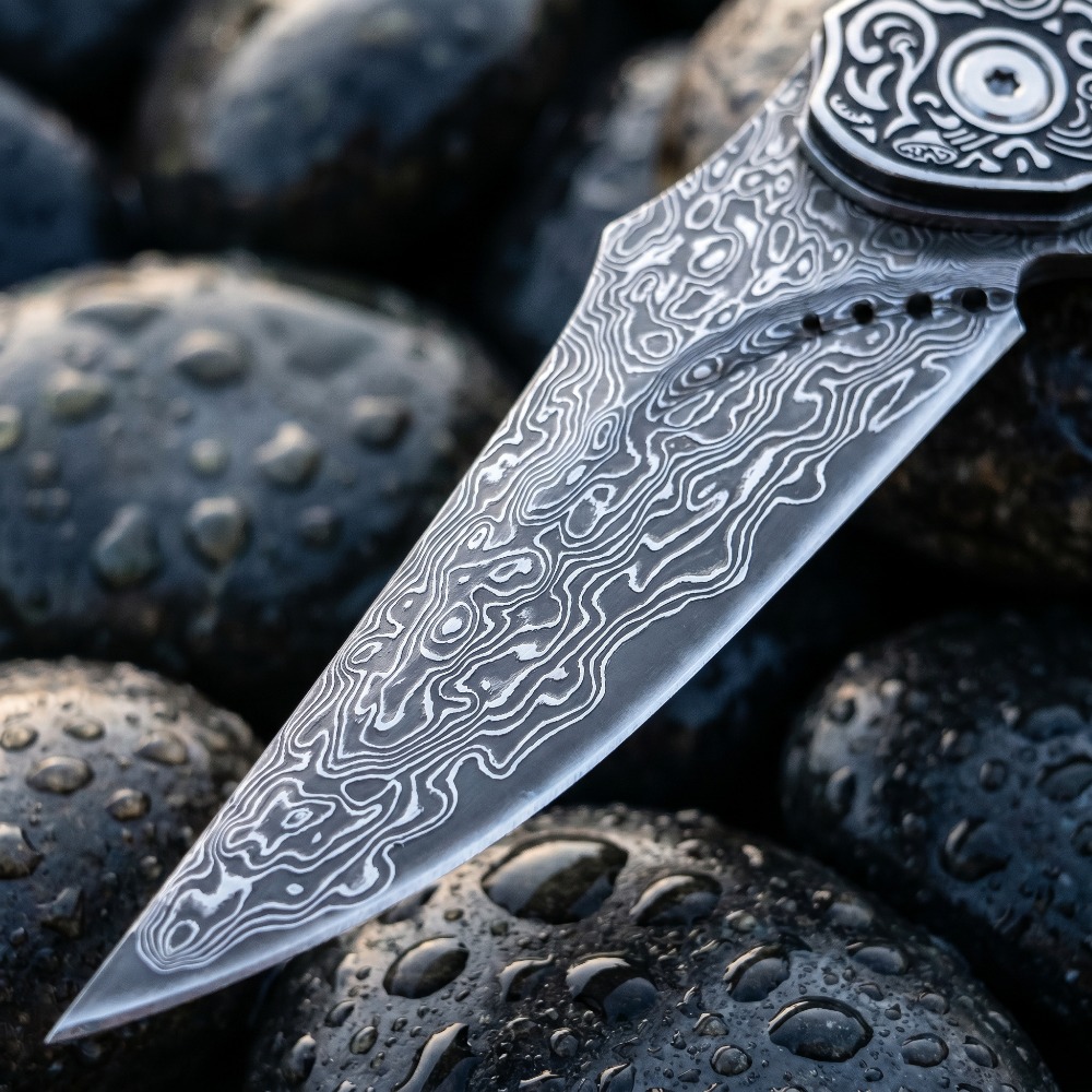 New Vintage Damascus Pattern B - Vintage Collectible Knives ulasan dan harga