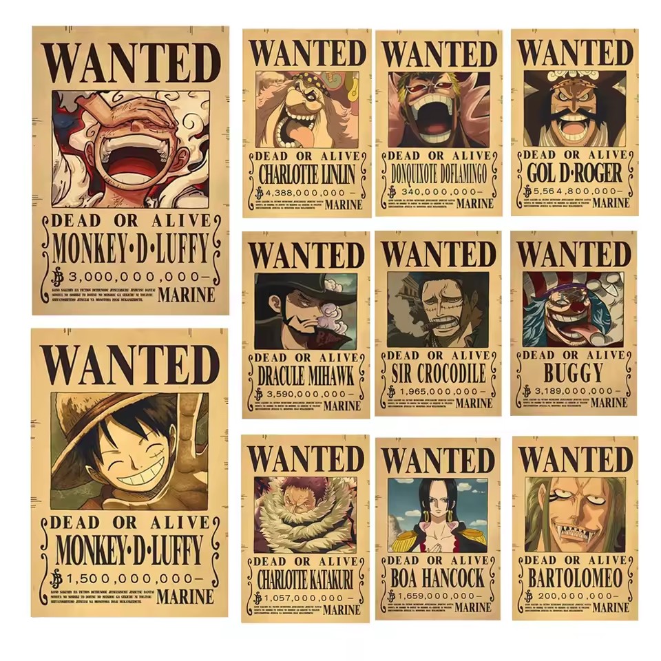 Anime One Piece Bounty Wanted  - Vintage Collectible Toys ulasan dan harga